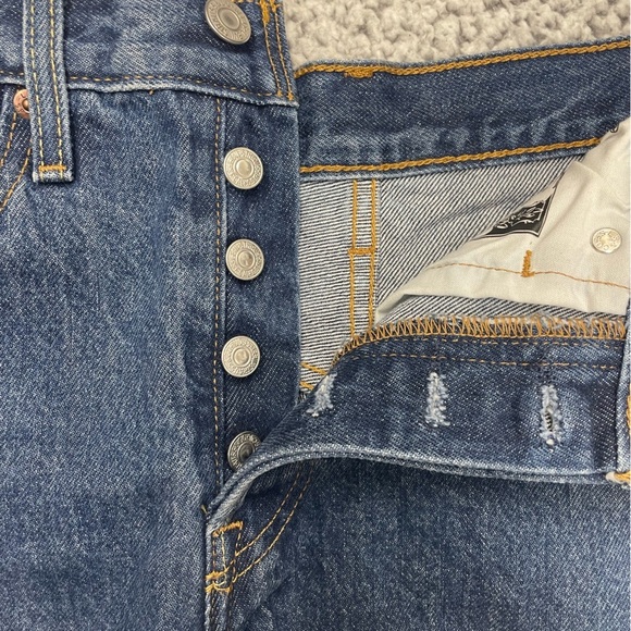 Levi's Size 26 Super Mario It's A Me 501 Denim Jean Cut Off Shorts NWOT - Picture 8 of 16